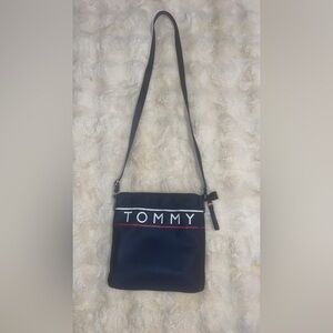 Tommy Hilfiger Navy and White Crossbody Bag